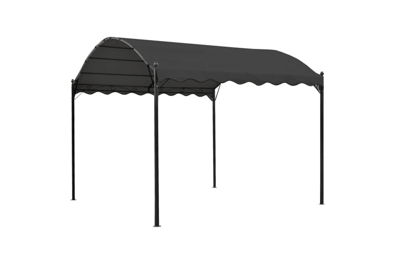 Paviljong 3x4 m antrasitt - Grå - Hagemøbler - Solbeskyttelse - Paviljonger - Komplett paviljong