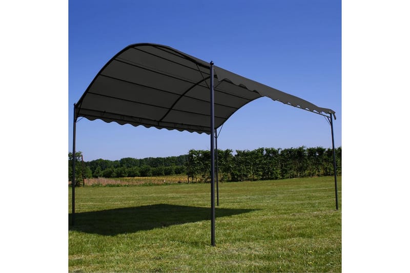 Paviljong 3x4 m antrasitt - Grå - Hagemøbler - Solbeskyttelse - Paviljonger - Komplett paviljong