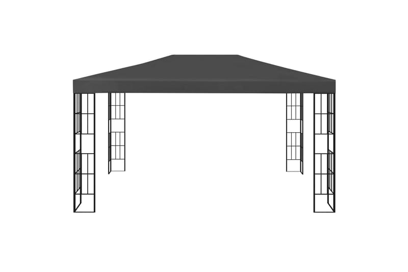 Paviljong 3x4 m antrasitt - Grå - Hagemøbler - Solbeskyttelse - Paviljonger - Komplett paviljong