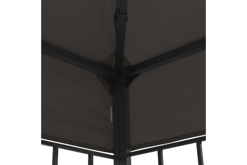 Paviljong 3x4 m antrasitt - Grå - Hagemøbler - Solbeskyttelse - Paviljonger - Komplett paviljong