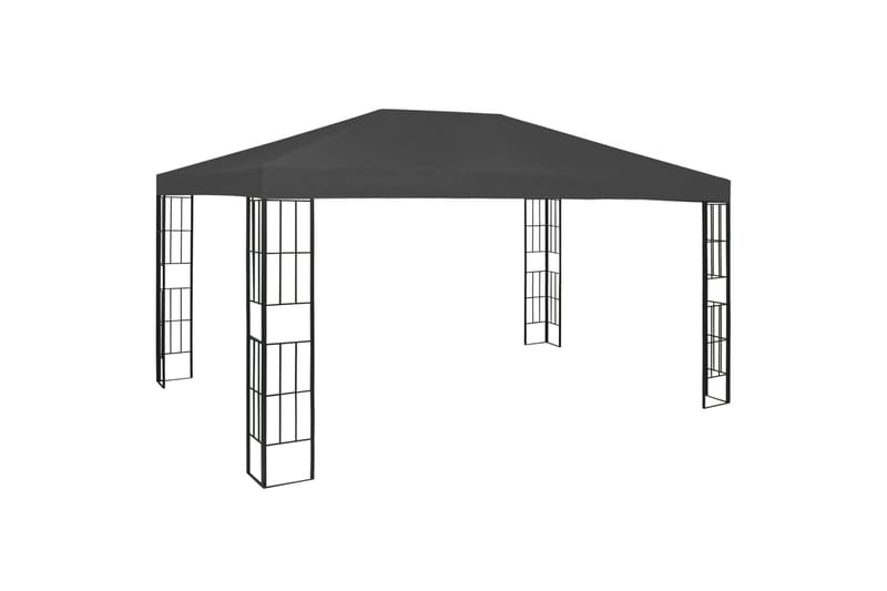 Paviljong 3x4 m antrasitt - Grå - Komplett paviljong