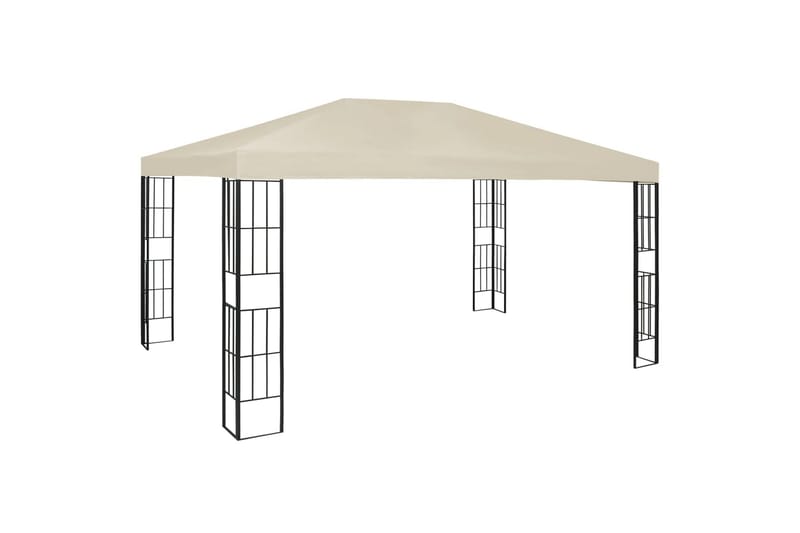 Paviljong 3x4 m kremhvit - Krem - Hagemøbler - Solbeskyttelse - Paviljonger - Komplett paviljong