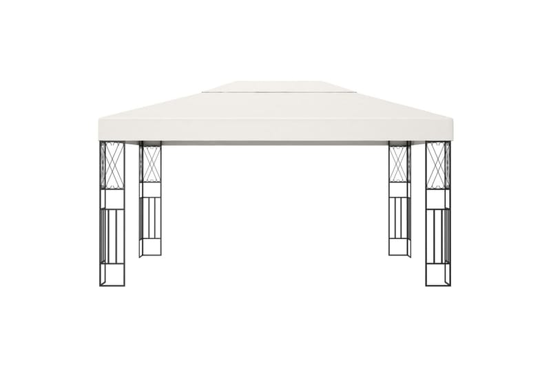 Paviljong 3x4 m kremhvit stoff - Krem - Hagemøbler - Solbeskyttelse - Paviljonger - Komplett paviljong