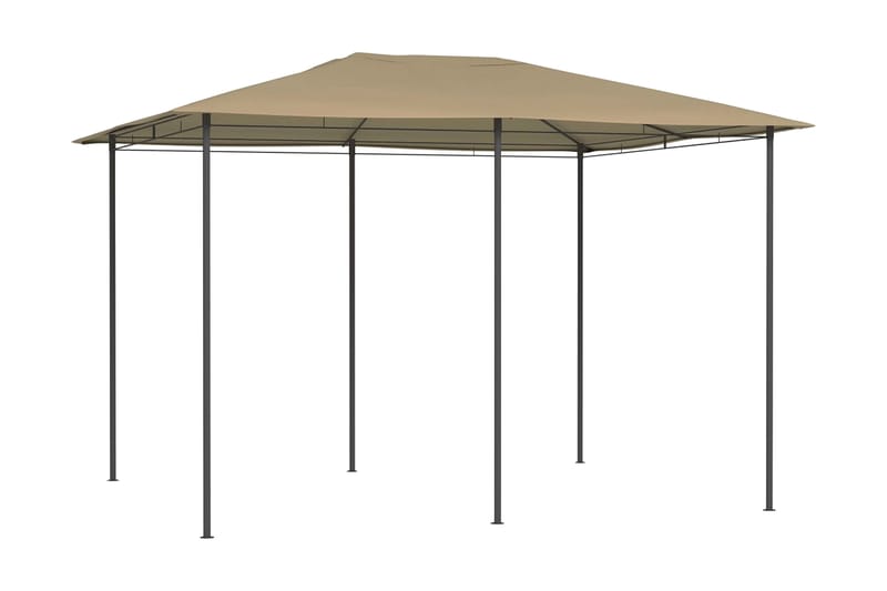 Paviljong 3x4x2,6 m gråbrun 160 g/m² - Taupe - Hagemøbler - Solbeskyttelse - Paviljonger - Komplett paviljong