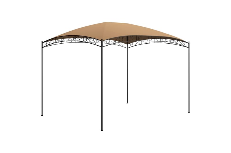 Paviljong 3x4x2,65 m gråbrun 180 g/m² - Taupe - Hagemøbler - Solbeskyttelse - Paviljonger - Komplett paviljong