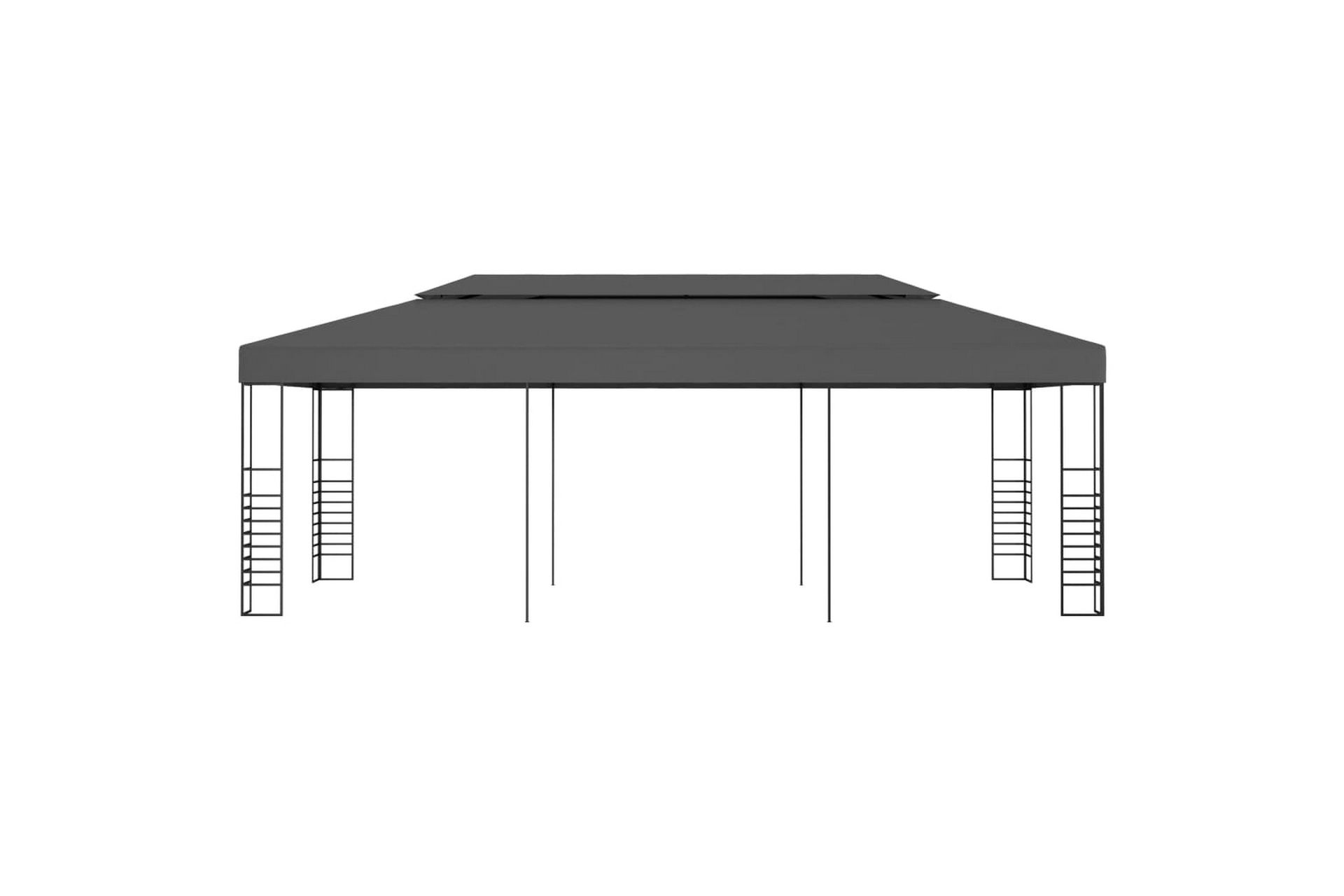 Paviljong 3x6 m antrasitt - Grå - Hagemøbler - Solbeskyttelse - Paviljonger - Komplett paviljong