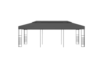 Paviljong 3x6 m antrasitt - Grå - Hagemøbler - Solbeskyttelse - Paviljonger - Komplett paviljong