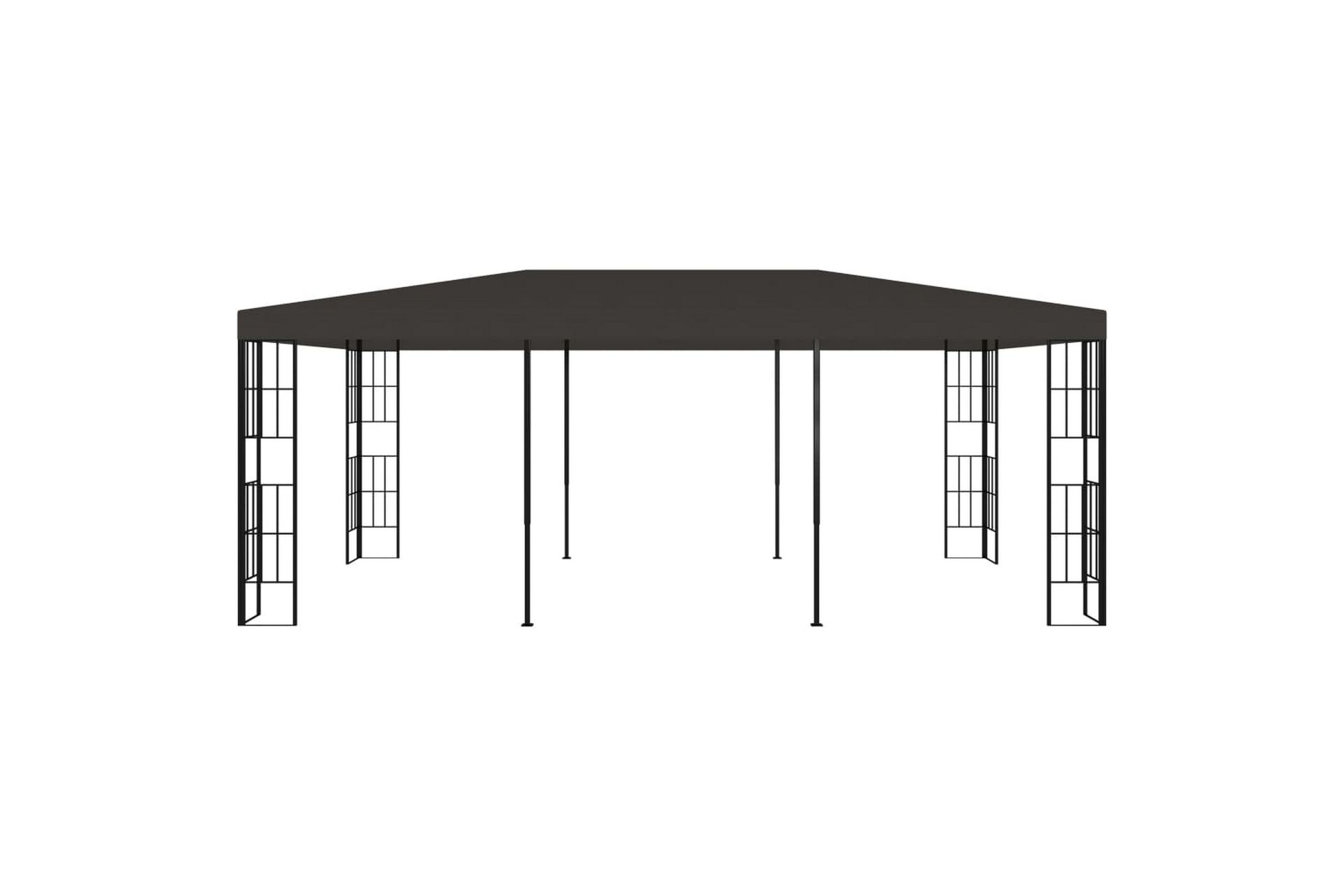 Paviljong 3x6 m antrasitt - Grå - Hagemøbler - Solbeskyttelse - Paviljonger - Komplett paviljong