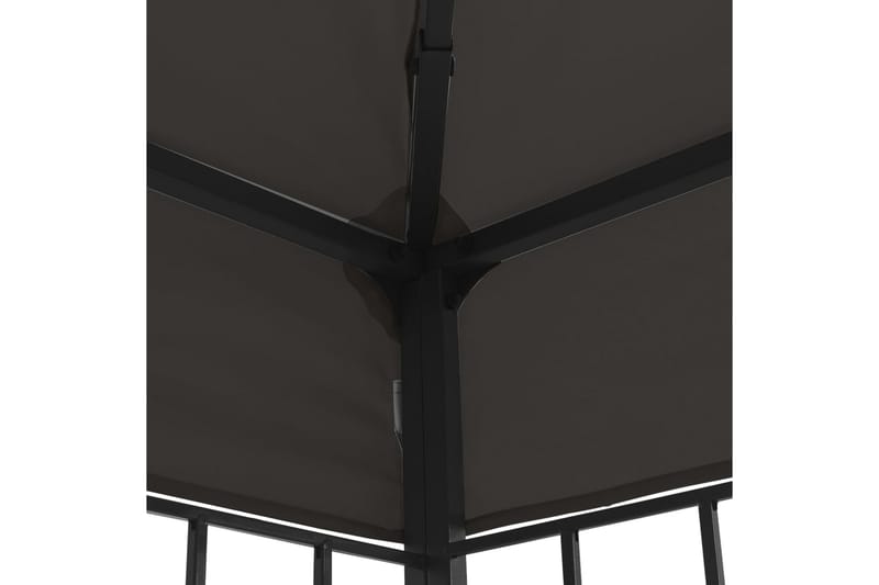 Paviljong 3x6 m antrasitt - Grå - Hagemøbler - Solbeskyttelse - Paviljonger - Komplett paviljong