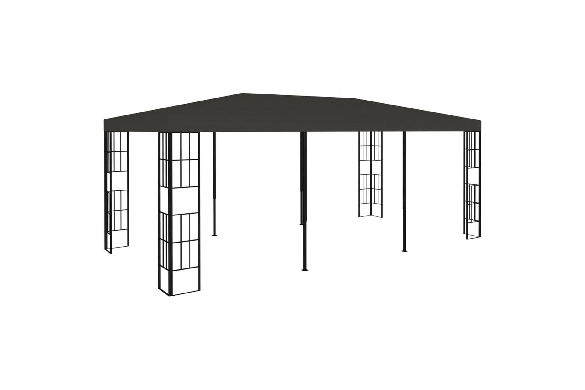 Paviljong 3x6 m antrasitt - Grå - Hagemøbler - Solbeskyttelse - Paviljonger - Komplett paviljong