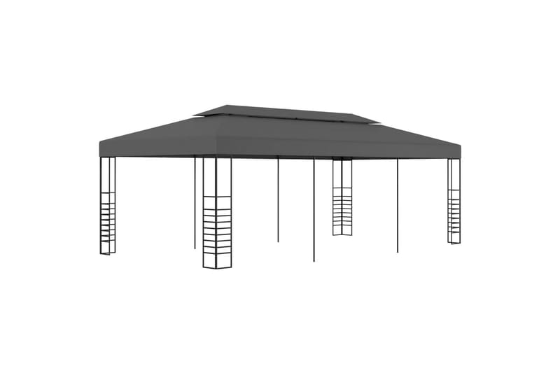Paviljong 3x6 m antrasitt - Grå - Hagemøbler - Solbeskyttelse - Paviljonger - Komplett paviljong