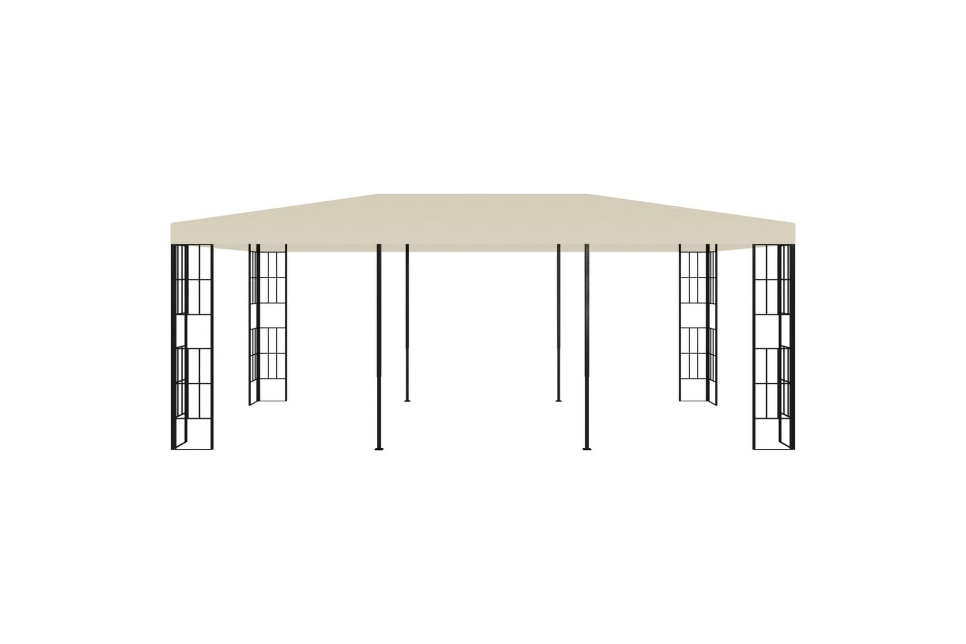 Paviljong 3x6 m kremhvit - Krem - Hagemøbler - Solbeskyttelse - Paviljonger - Komplett paviljong