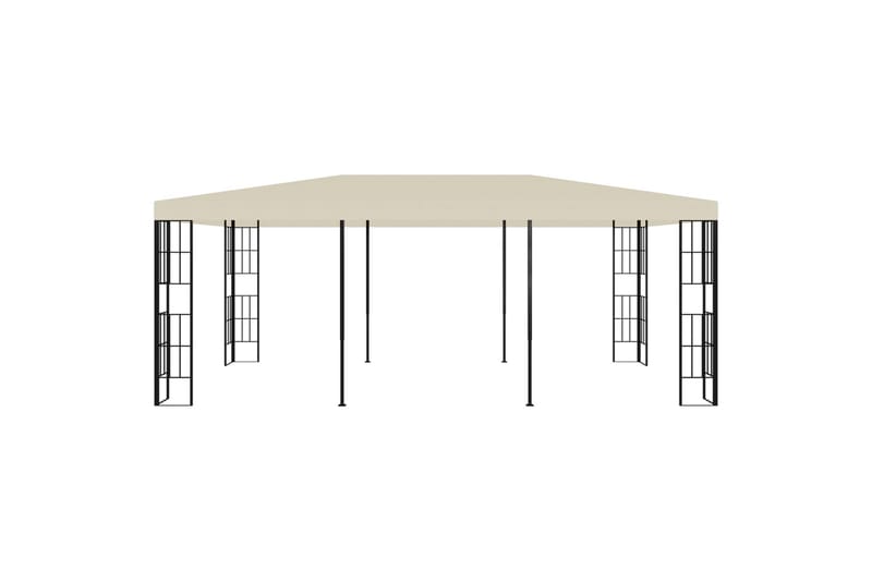 Paviljong 3x6 m kremhvit - Krem - Hagemøbler - Solbeskyttelse - Paviljonger - Komplett paviljong