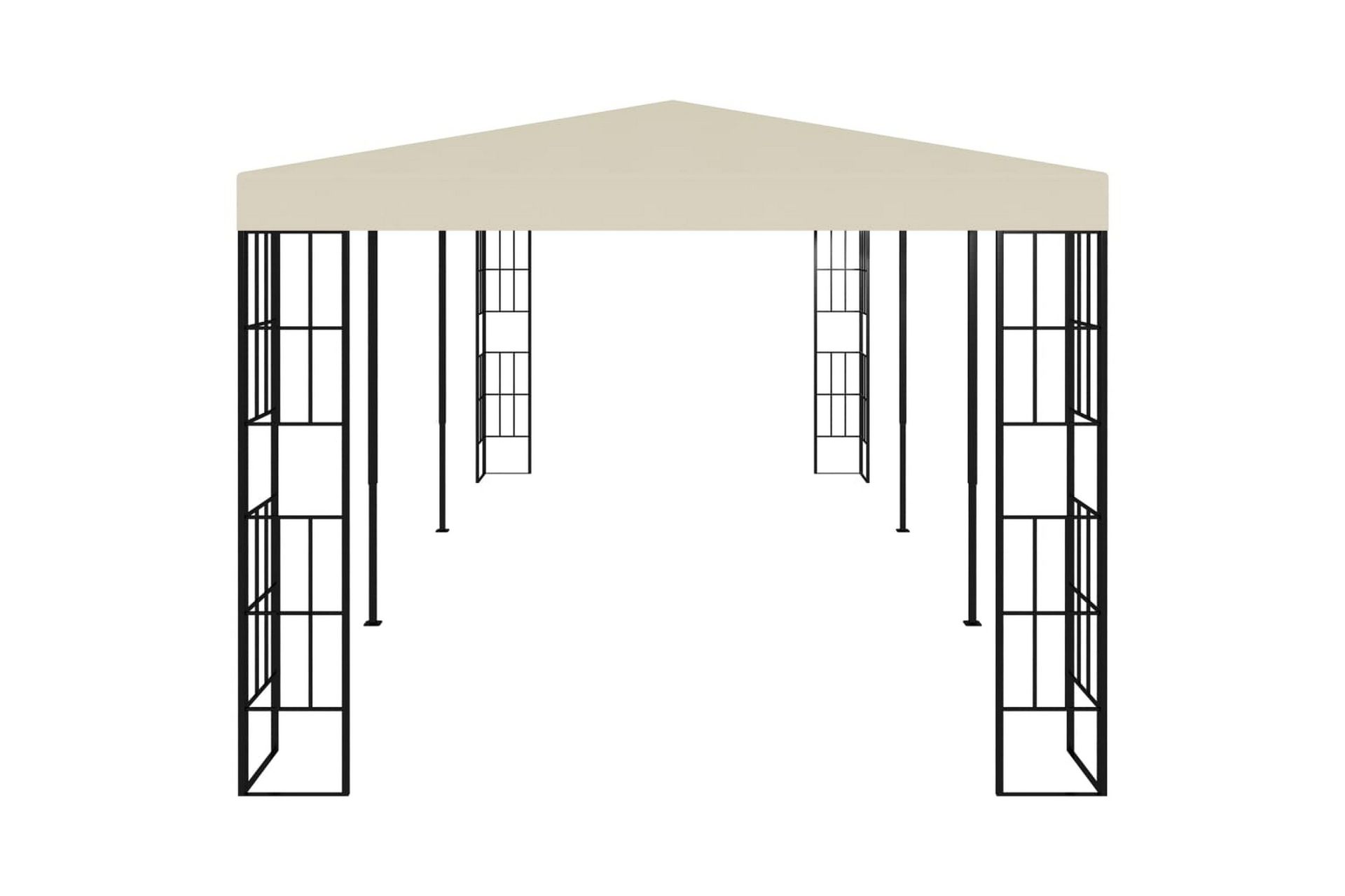 Paviljong 3x6 m kremhvit - Krem - Hagemøbler - Solbeskyttelse - Paviljonger - Komplett paviljong