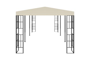 Paviljong 3x6 m kremhvit - Krem - Hagemøbler - Solbeskyttelse - Paviljonger - Komplett paviljong