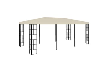 Paviljong 3x6 m kremhvit - Krem - Hagemøbler - Solbeskyttelse - Paviljonger - Komplett paviljong