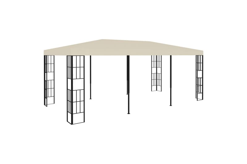 Paviljong 3x6 m kremhvit - Krem - Hagemøbler - Solbeskyttelse - Paviljonger - Komplett paviljong