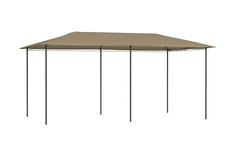 Paviljong 3x6x2,6 m gråbrun 160 g/m² - Taupe - Hagemøbler - Solbeskyttelse - Paviljonger - Komplett paviljong