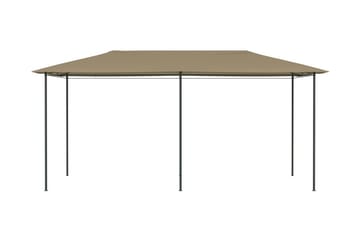 Paviljong 3x6x2,6 m gråbrun 160 g/m² - Taupe - Hagemøbler - Solbeskyttelse - Paviljonger - Komplett paviljong