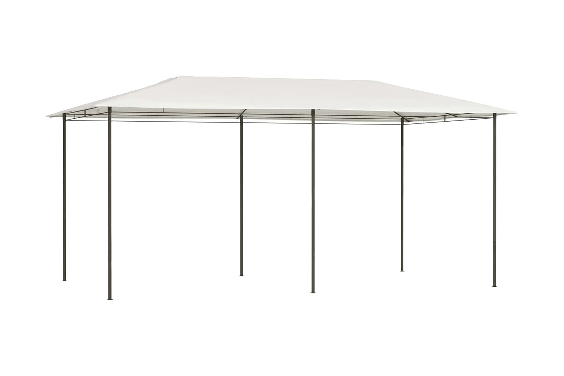 Paviljong 3x6x2,6 m kremhvit 160 g/m² - Krem - Hagemøbler - Solbeskyttelse - Paviljonger - Komplett paviljong