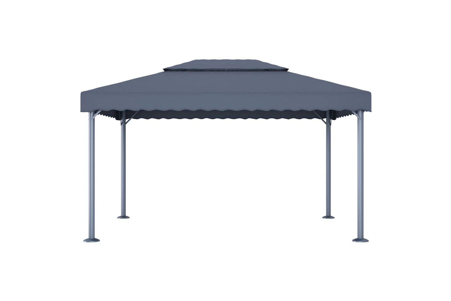 Paviljong 400x300 cm antrasitt aluminium - Hagemøbler - Solbeskyttelse - Paviljonger - Komplett paviljong