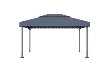 Paviljong 400x300 cm antrasitt aluminium - Hagemøbler - Solbeskyttelse - Paviljonger - Komplett paviljong