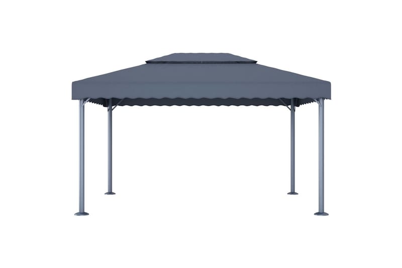 Paviljong 400x300 cm antrasitt aluminium - Hagemøbler - Solbeskyttelse - Paviljonger - Komplett paviljong