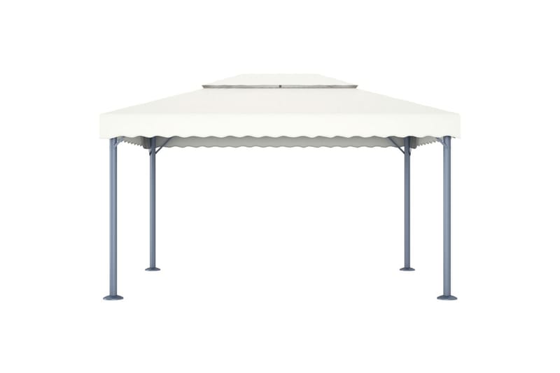 Paviljong 400x300 cm kremhvit aluminium - Hagemøbler - Solbeskyttelse - Paviljonger - Komplett paviljong