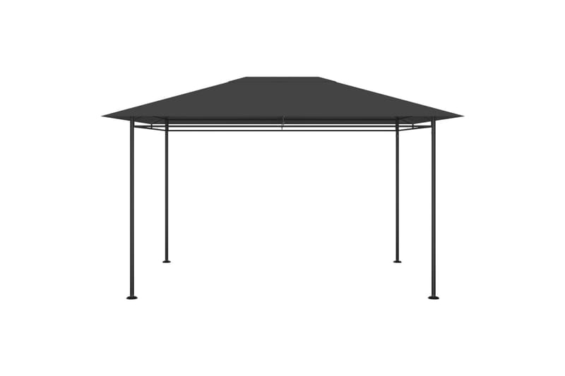 Paviljong 4x3x2,7 m antrasitt 180 g/m² - Antrasittgrå - Hagemøbler - Solbeskyttelse - Paviljonger - Komplett paviljong