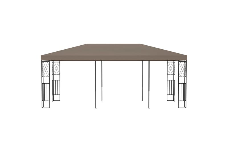 Paviljong 6x3 m gråbrun stoff - Taupe - Hagemøbler - Solbeskyttelse - Paviljonger - Komplett paviljong