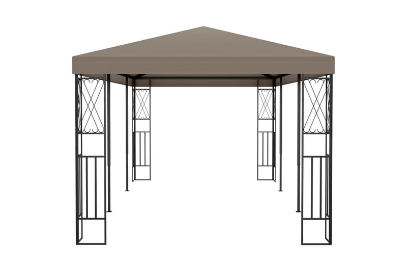 Paviljong 6x3 m gråbrun stoff - Taupe - Hagemøbler - Solbeskyttelse - Paviljonger - Komplett paviljong