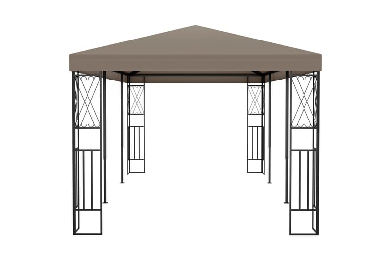 Paviljong 6x3 m gråbrun stoff - Taupe - Komplett paviljong