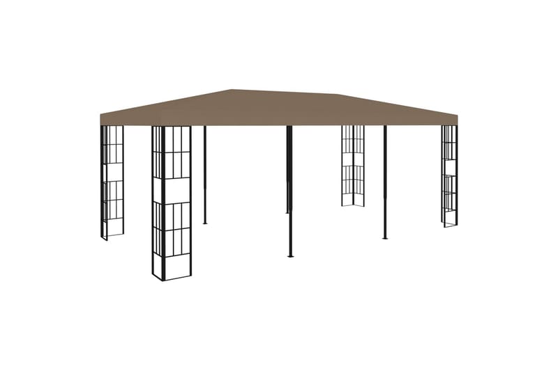 Paviljong 6x3 m gråbrun - Taupe - Hagemøbler - Solbeskyttelse - Paviljonger - Komplett paviljong