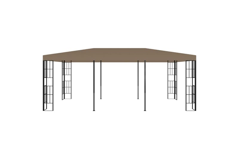 Paviljong 6x3 m gråbrun - Taupe - Hagemøbler - Solbeskyttelse - Paviljonger - Komplett paviljong