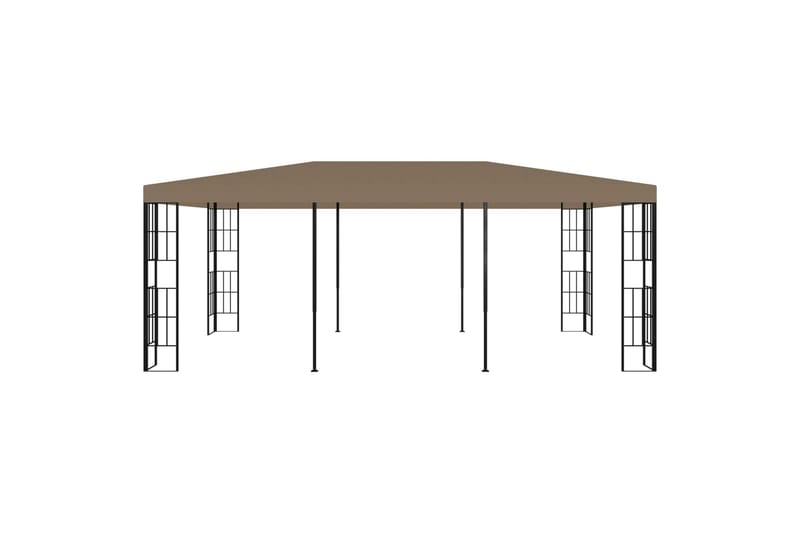 Paviljong 6x3 m gråbrun - Taupe - Komplett paviljong