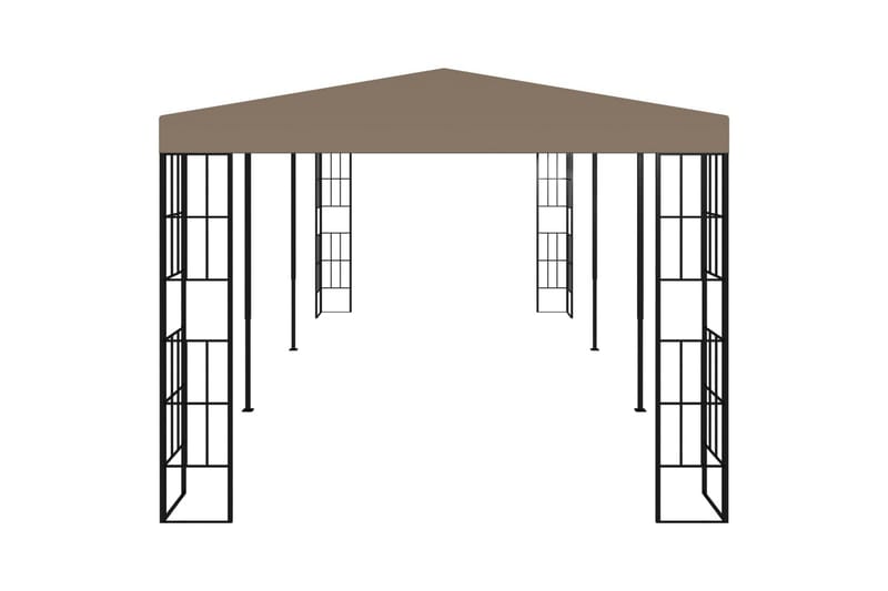 Paviljong 6x3 m gråbrun - Taupe - Hagemøbler - Solbeskyttelse - Paviljonger - Komplett paviljong