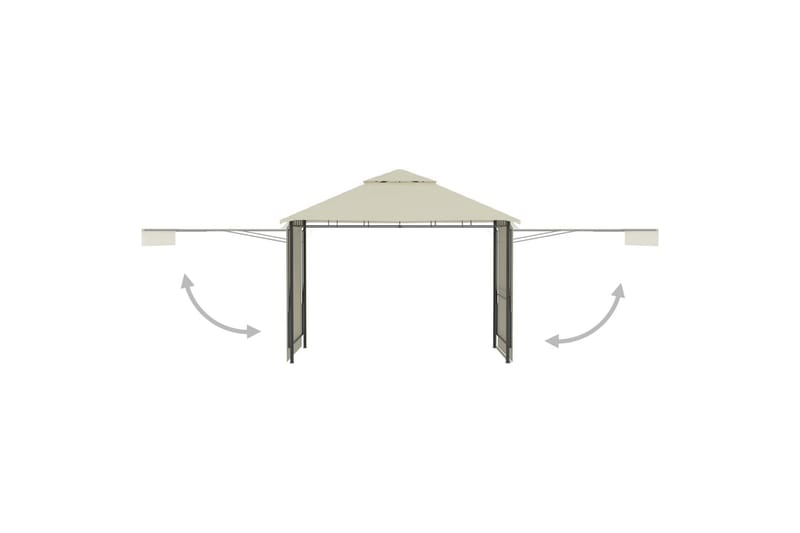 Paviljong med doble utvidede tak 3x3x2,75 m 180 g/m² - Hagemøbler - Solbeskyttelse - Paviljonger - Komplett paviljong