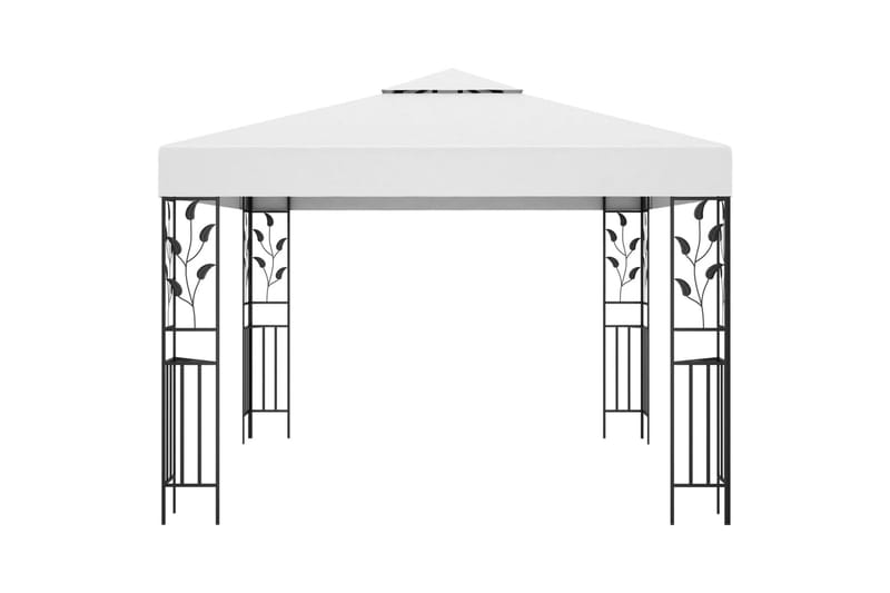 Paviljong med lysslynge 3x3 m hvit 180 g/m² - Hvit - Komplett paviljong