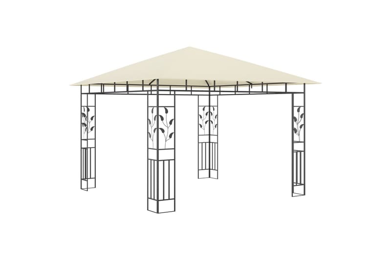 Paviljong med myggnett 3x3x2,73 m kremhvit 180 g/m² - Hagemøbler - Solbeskyttelse - Paviljonger - Komplett paviljong