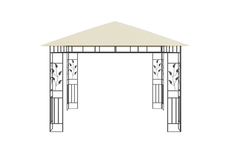 Paviljong med myggnett 3x3x2,73 m kremhvit 180 g/m² - Hagemøbler - Solbeskyttelse - Paviljonger - Komplett paviljong