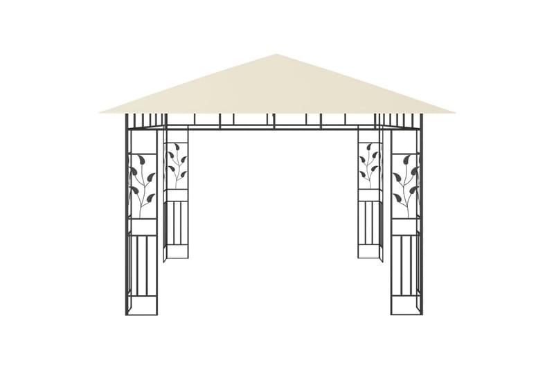 Paviljong med myggnett 3x3x2,73 m kremhvit 180 g/m² - Hagemøbler - Solbeskyttelse - Paviljonger - Komplett paviljong