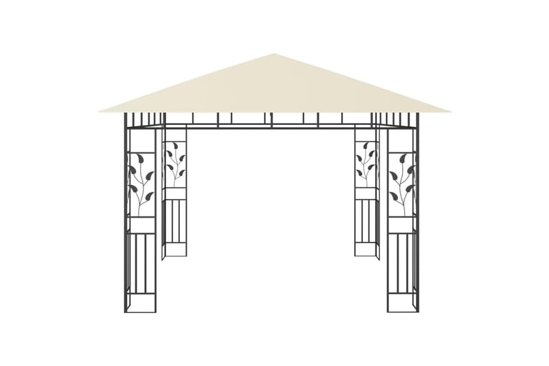 Paviljong med myggnett og lysslynge 3x3x2,73m 180 g/m² - Krem - Komplett paviljong