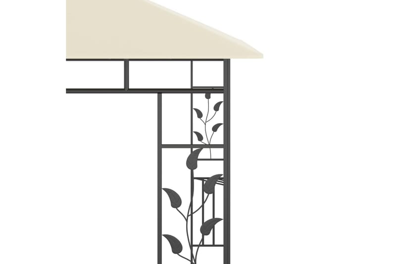 Paviljong med myggnett og lysslynge 3x3x2,73m 180 g/m² - Krem - Hagemøbler - Solbeskyttelse - Paviljonger - Komplett paviljong