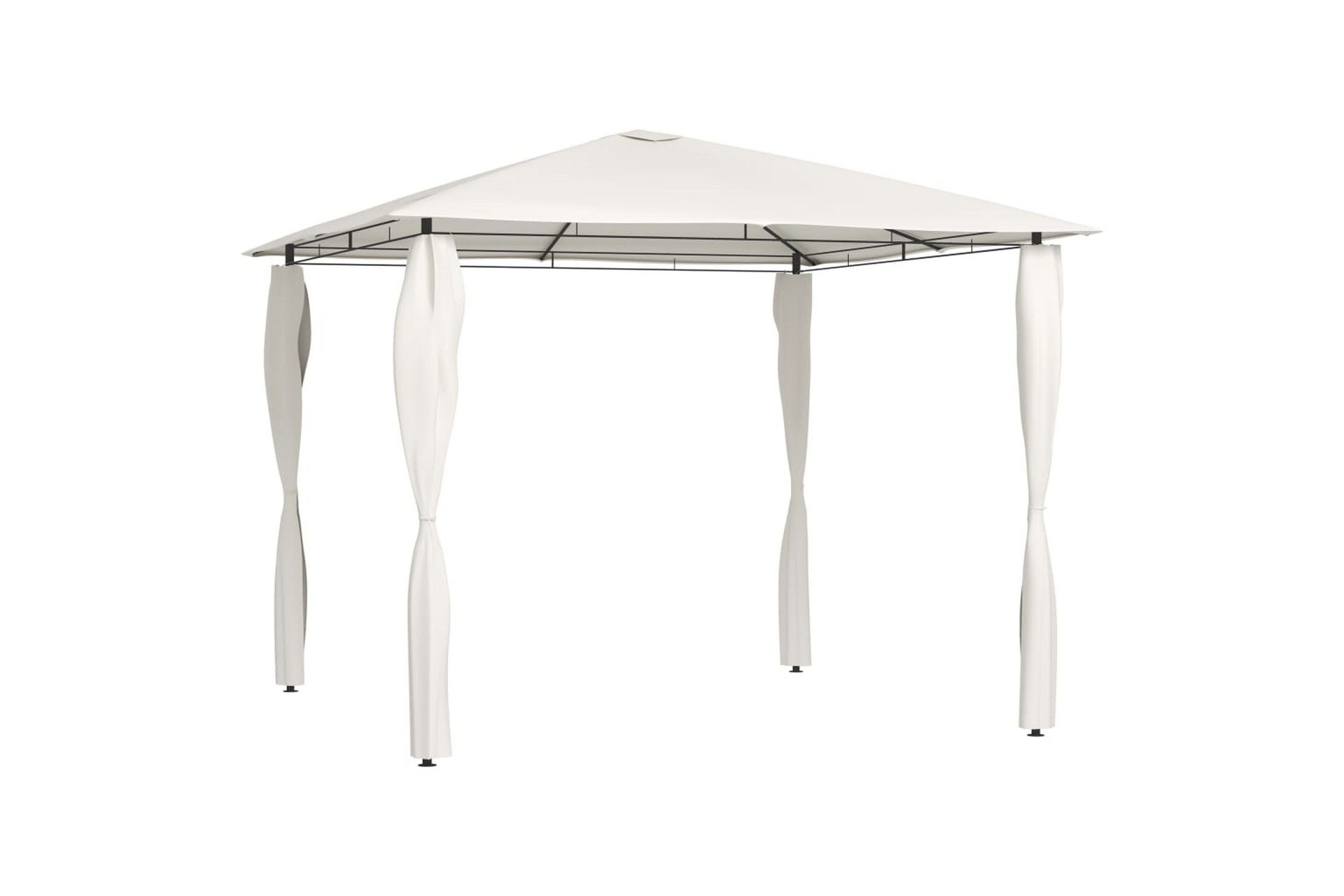 Paviljong med sidevegger 3x3x2,6 m kremhvit 160 g/m² - Krem - Hagemøbler - Solbeskyttelse - Paviljonger - Komplett paviljong