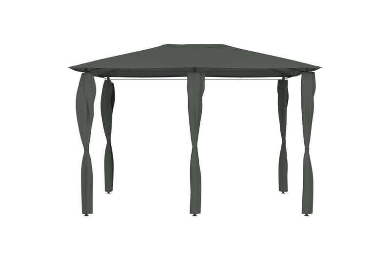Paviljong med sidevegger 3x4x2,6 m antrasitt 160 g/m² - Antrasittgrå - Hagemøbler - Solbeskyttelse - Paviljonger - Komplett paviljong