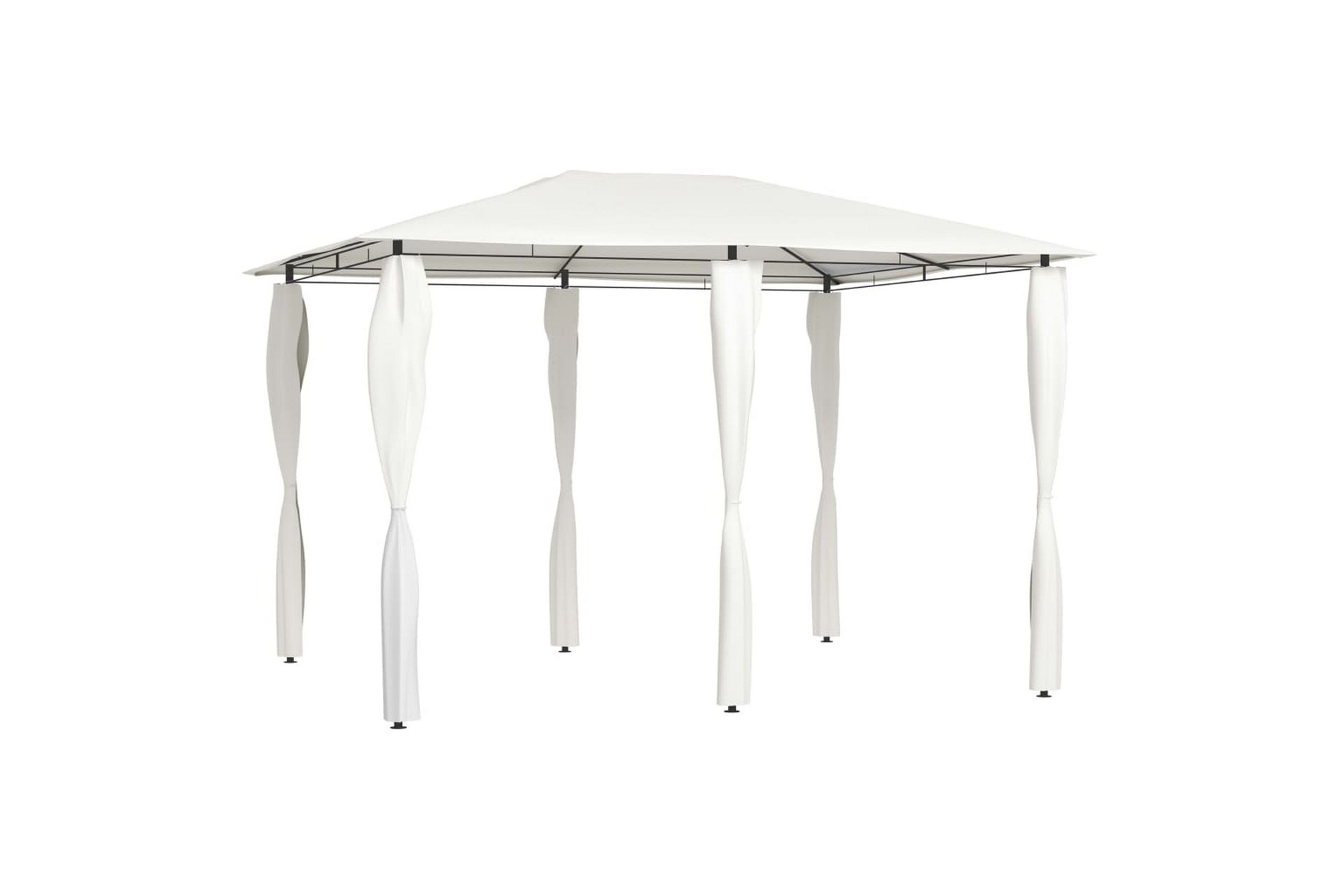 Paviljong med sidevegger 3x4x2,6 m kremhvit 160 g/m² - Krem - Hagemøbler - Solbeskyttelse - Paviljonger - Komplett paviljong