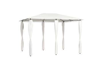 Paviljong med sidevegger 3x4x2,6 m kremhvit 160 g/m² - Krem - Hagemøbler - Solbeskyttelse - Paviljonger - Komplett paviljong