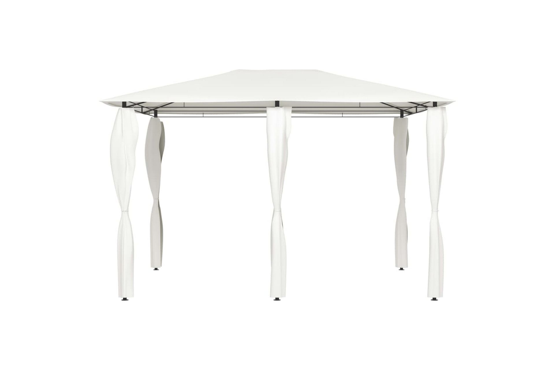 Paviljong med sidevegger 3x4x2,6 m kremhvit 160 g/m² - Krem - Hagemøbler - Solbeskyttelse - Paviljonger - Komplett paviljong
