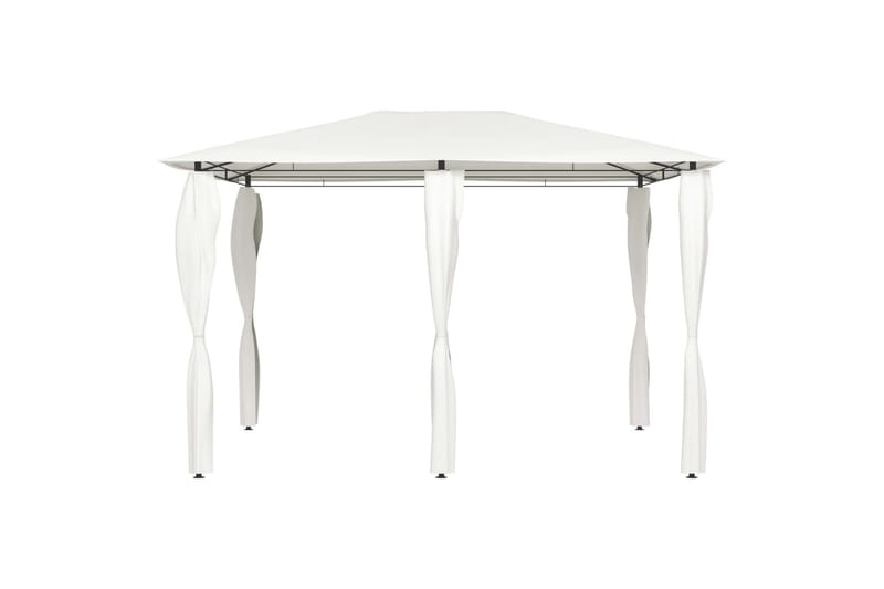 Paviljong med sidevegger 3x4x2,6 m kremhvit 160 g/m² - Krem - Hagemøbler - Solbeskyttelse - Paviljonger - Komplett paviljong