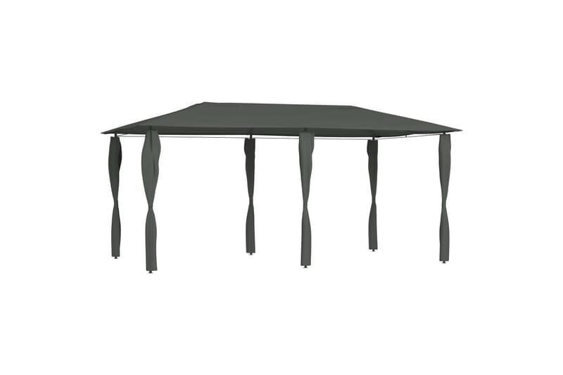 Paviljong med sidevegger 3x6x2,6 m antrasitt 160 g/m² - Antrasittgrå - Hagemøbler - Solbeskyttelse - Paviljonger - Komplett paviljong